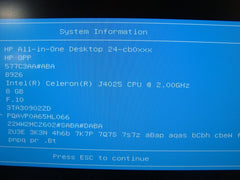 WRTY 2024 HP 24-CB0010 24" FHD AIO Intel Celeron J4025 2.0GHz 256GB SSD - White
