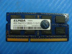 MacBook Pro A1278 Elpida 4GB RAM Memory SO-DIMM PC3-12800S EBJ41UF8BDU0-GN - Tested Computer Laptop Parts