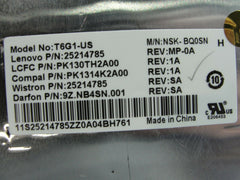 Lenovo B50-30 Touch 20383 15.6" Genuine US Keyboard T6G1-US 25214785 PK130TH2A00 Lenovo