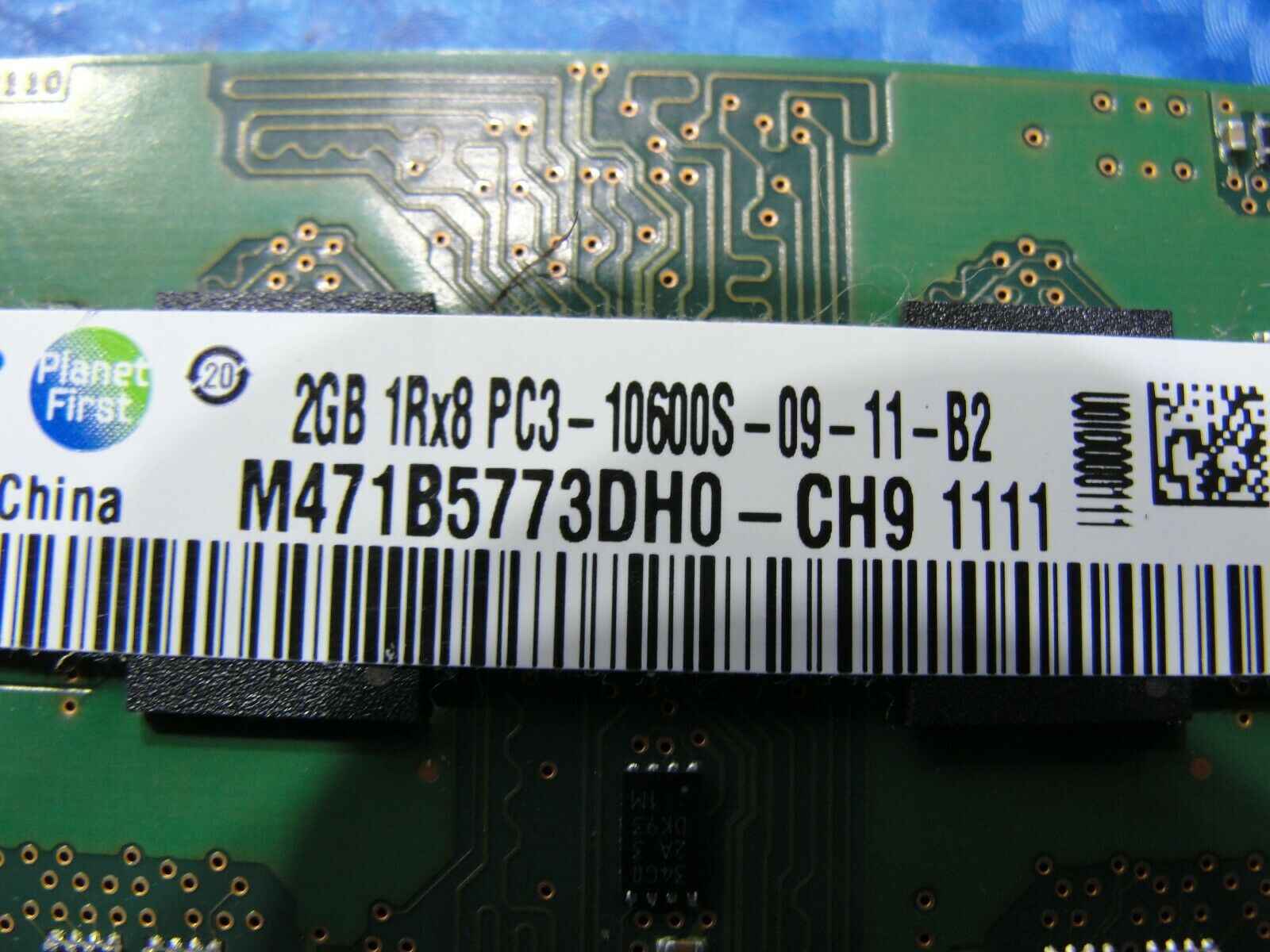 Apple A1278 Samsung 2GB 1Rx8 PC3-10600S SO-DIMM Memory RAM M471B5773DH0-CH9 Samsung