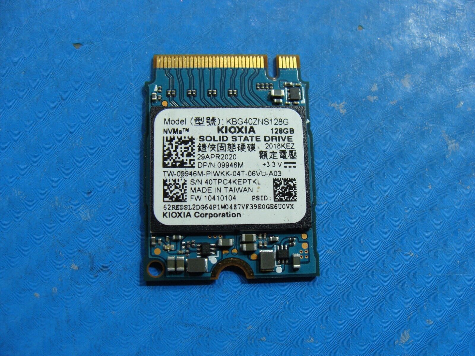 Dell Latitude 5410 Kioxia 128GB NVMe M.2 SSD 9946M KBG40ZNS128G