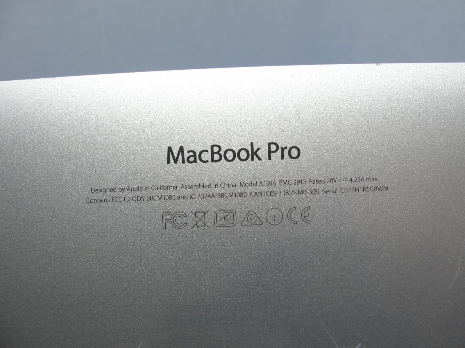 MacBook Pro A1398 15