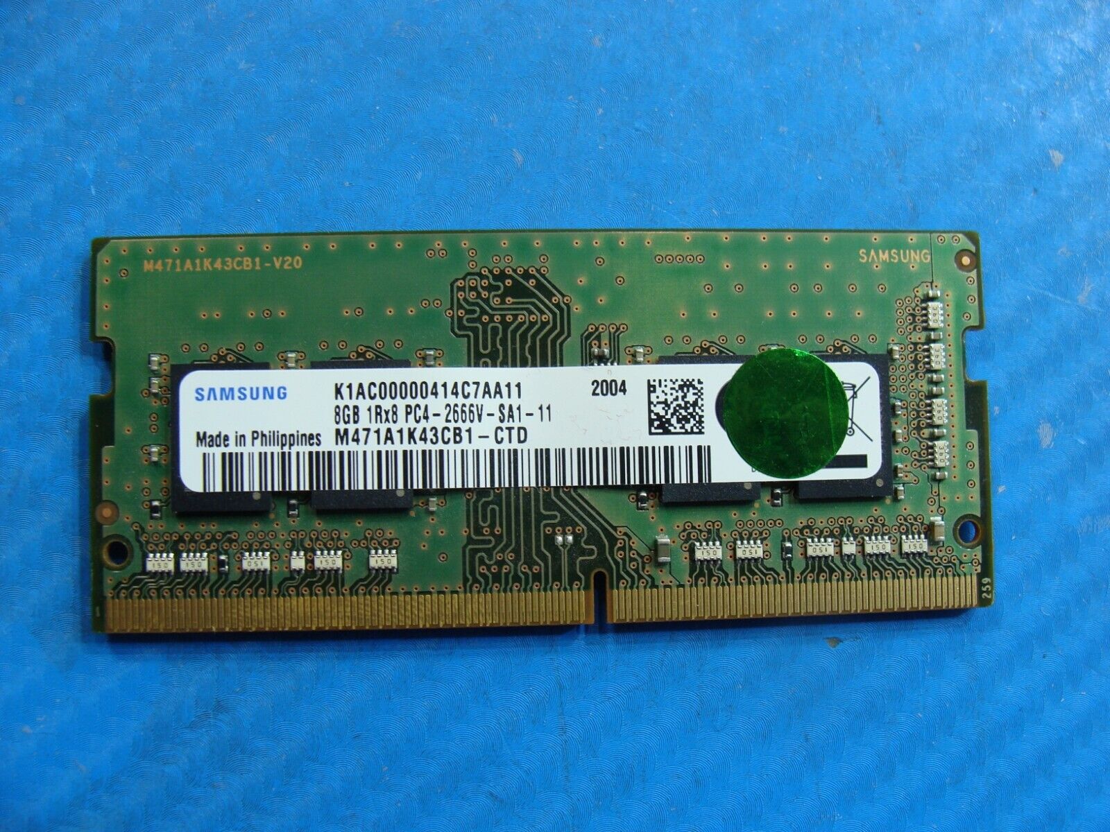 MSI GP65 10SFK So-Dimm Samsung 8GB 1Rx8 Memory RAM PC4-2666V M471A1K43CB1-CTD