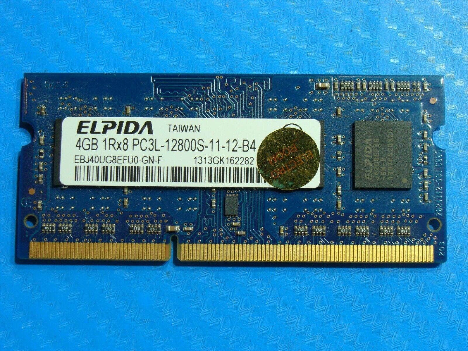 HP 17-e020us SO-DIMM Elpida 4GB Memory PC3L-12800S-11-12-B4 EBJ40UG8EFU0-GN - Tested Computer Laptop Parts