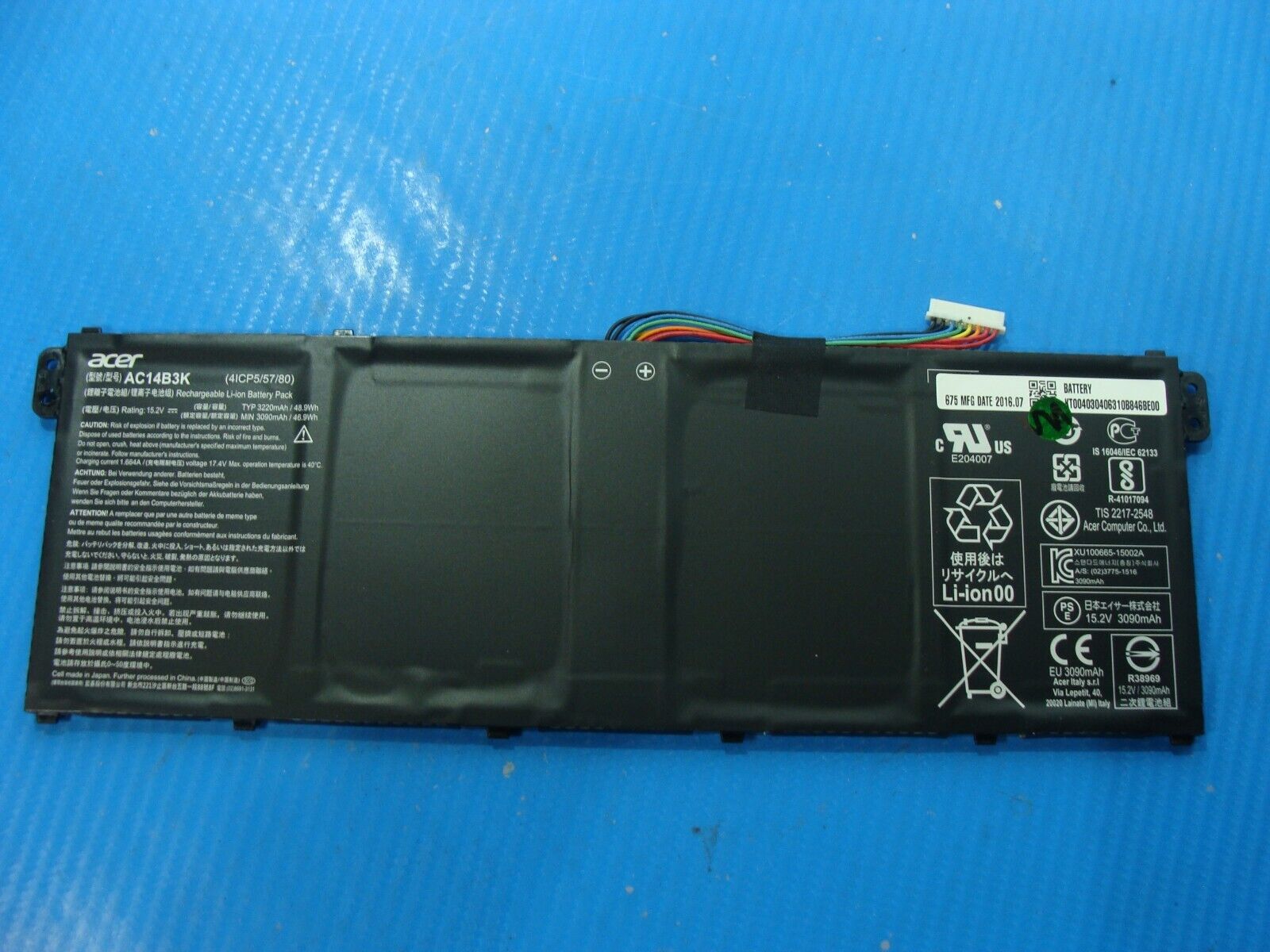 Acer Aspire R15 R5-571T-57Z0 15.6" Battery 15.2V 48.9Wh 3090mAh AC14B3K