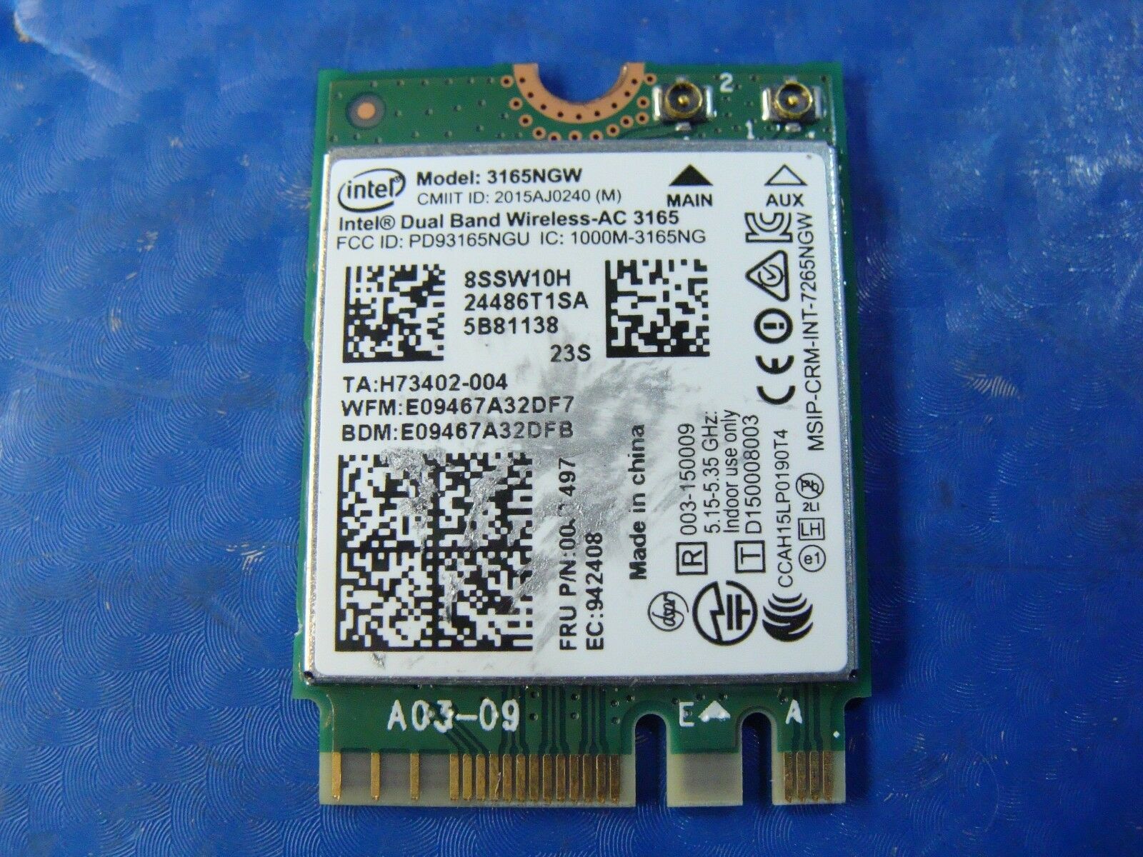 Lenovo IdeaCentre 300S-11IBR Genuine Desktop Wireless WiFi Card 3165NGW 00JT497 Lenovo