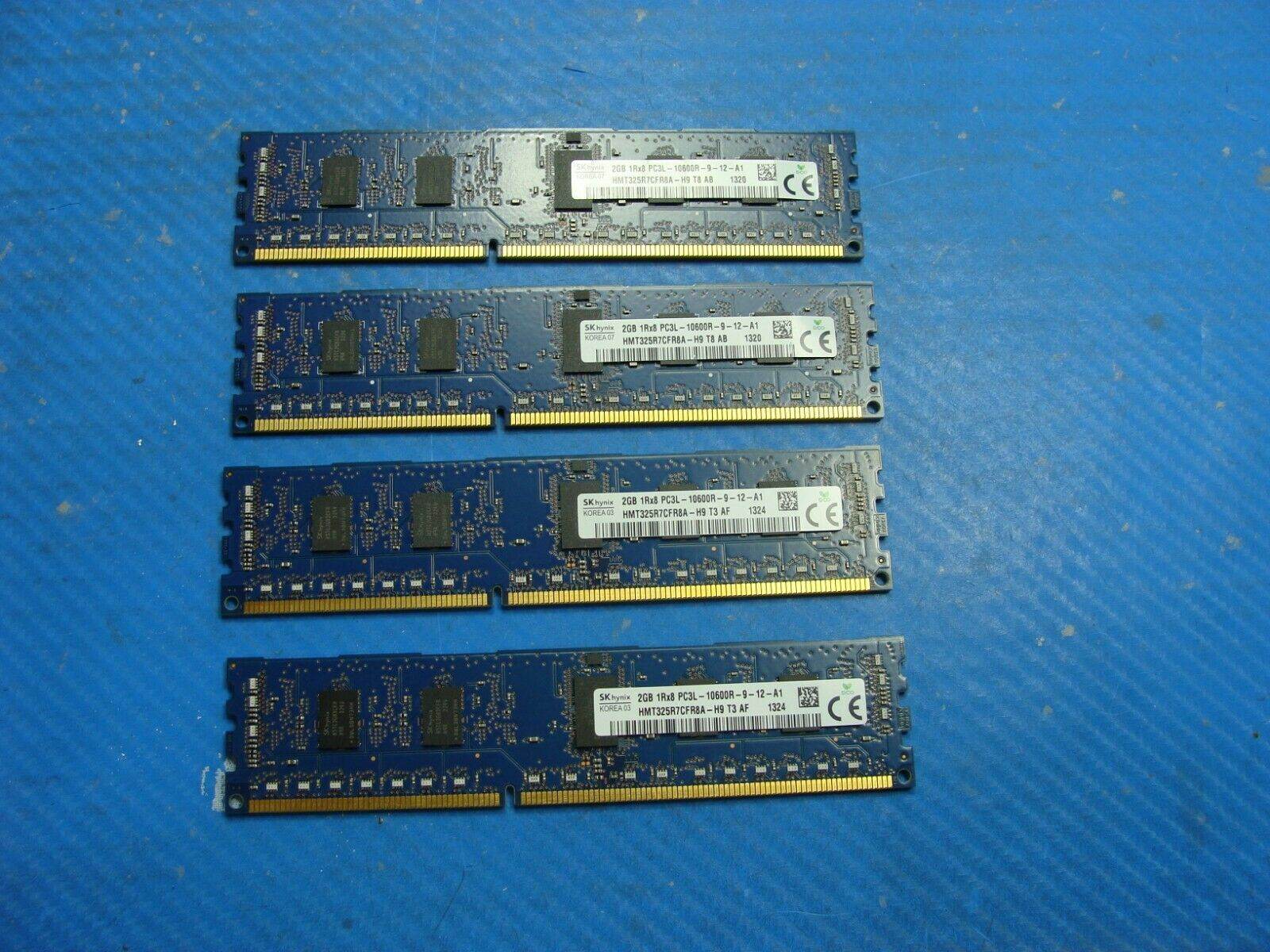 Dell T5600 Dimm SKhynix 8GB 2GBx4 Memory PC3L-10600R-9-12-A1 HMT325R7CFR8A-H9 - Tested Computer Laptop Parts