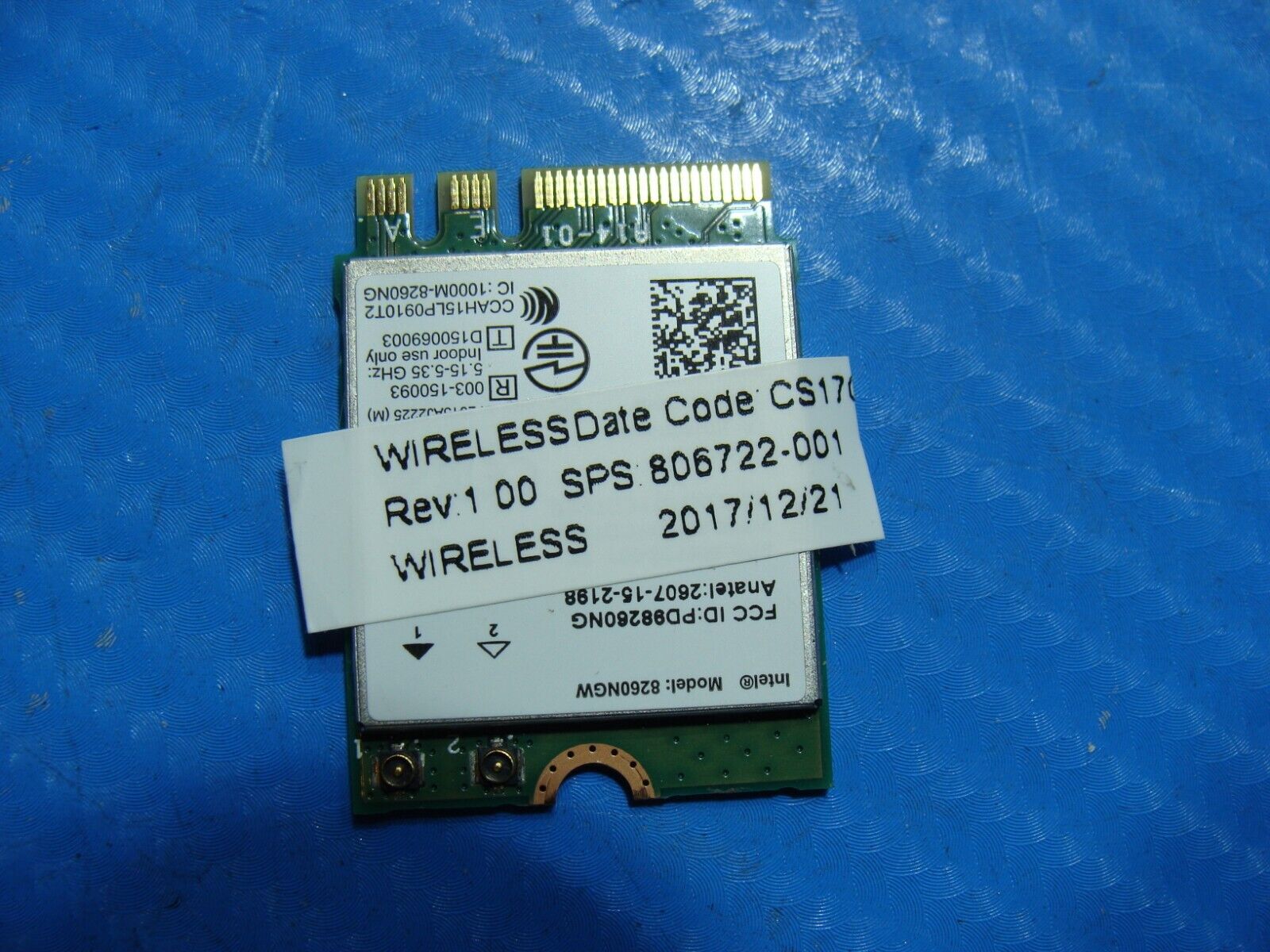 HP ZBook 15u G3 15.6" Genuine Laptop Wireless WiFi Card 8260ngw 806722-001