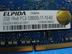 MacBook Pro A1278 SODIMM Elpida 2GB Memory PC3-12800S-11-10-B2 EBJ20UF8BDU0-GN-F - Tested Computer Laptop Parts