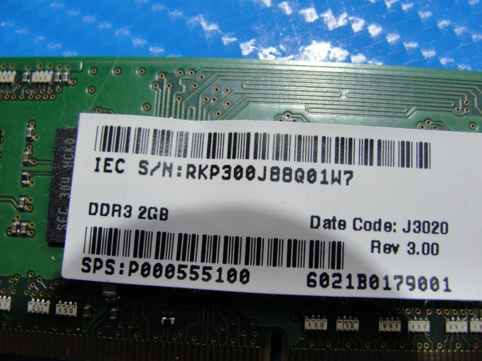 Toshiba L955-S5152 Samsung 2GB PC3-12800S SO-DIMM Memory RAM M471B5773CHS-CK0 - Tested Computer Laptop Parts