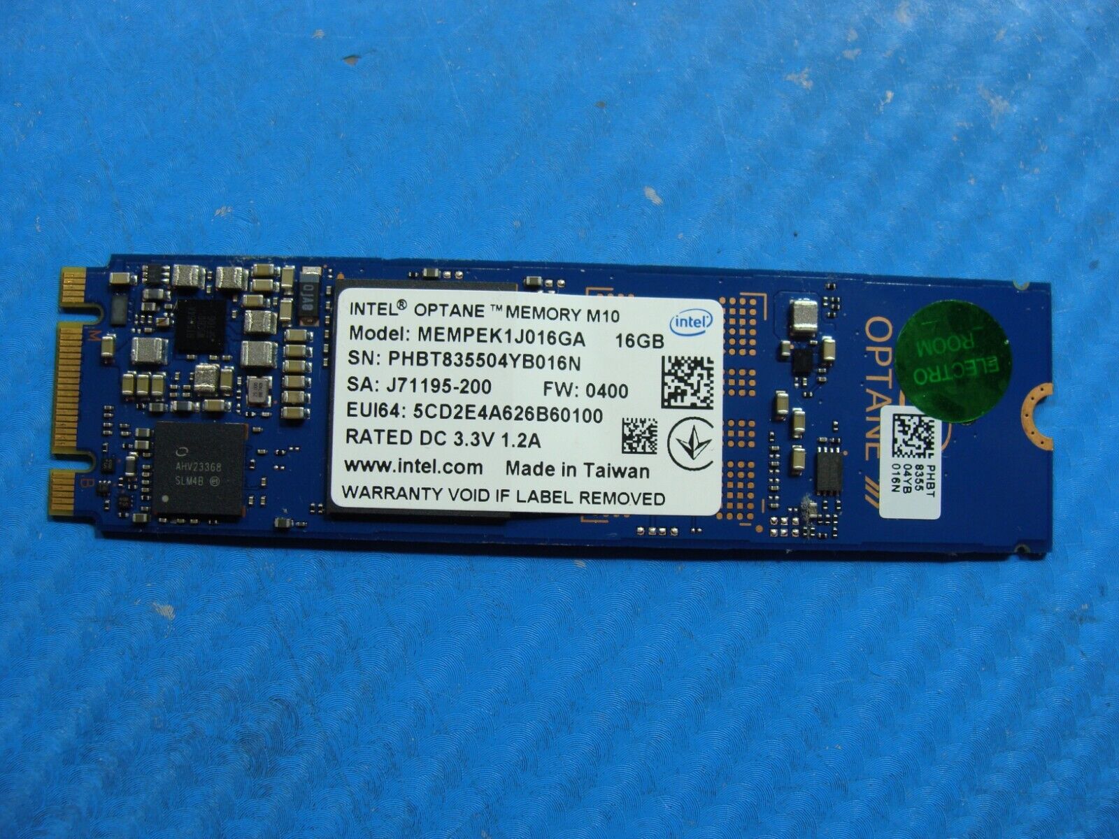 MSI GV62 8RD Intel Optane 16GB NMVe M.2 SSD MEMPEK1J016GA