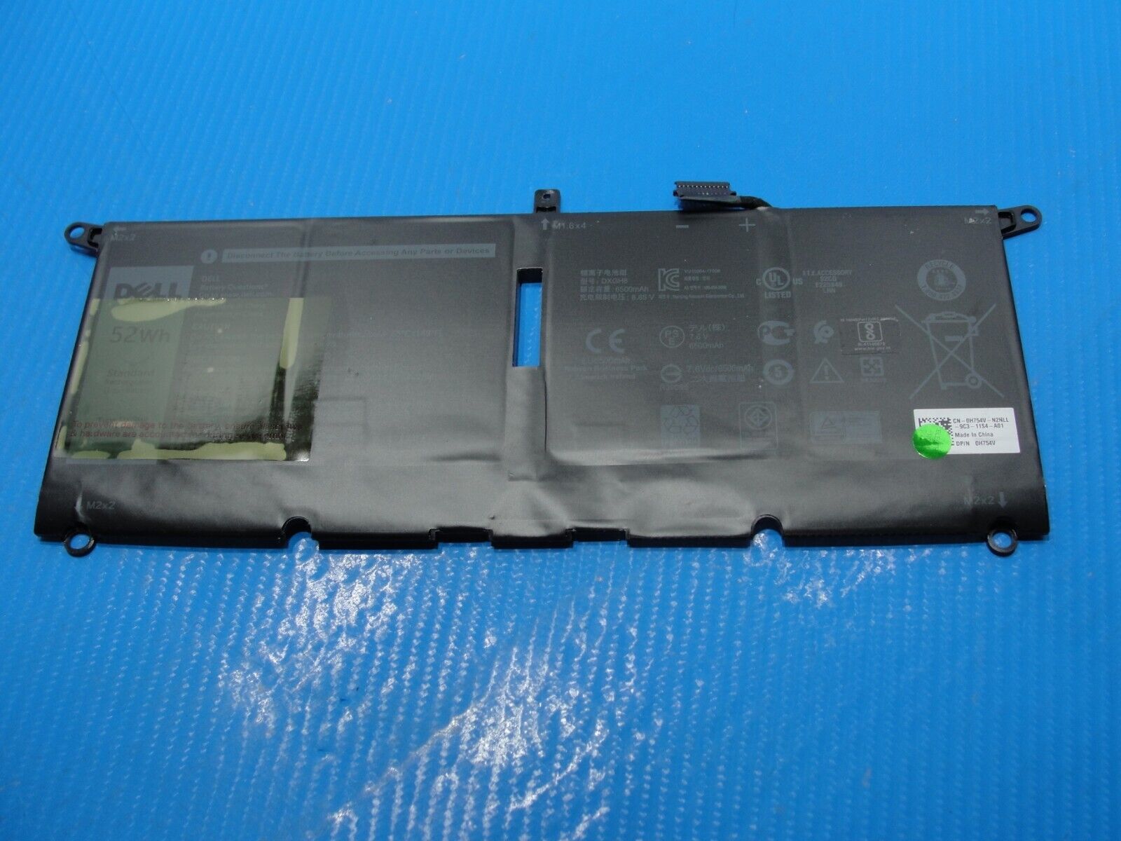 Dell Latitude 7390 13.3" Genuine Laptop Battery  7.6V 52Wh 6500mAh H754V DXGH8