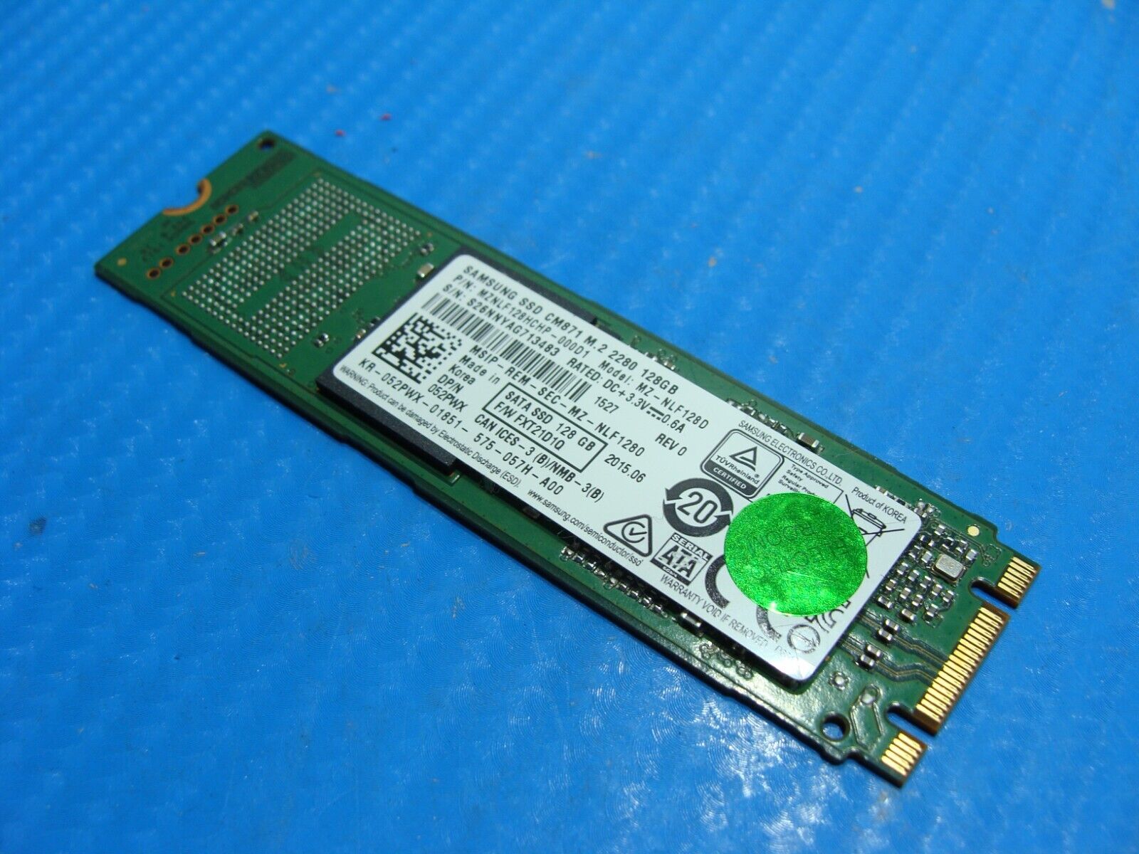 Dell 17 R3 Samsung 128GB SATA M.2 SSD Solid State Drive 52PWX MZ-NLF128D
