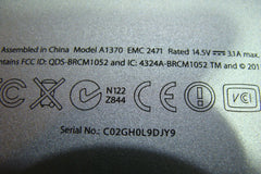 MacBook Air A1370 MC968LL/A MC969LL/A Mid 2011 11" Genuine Bottom Case 923-0015 Apple