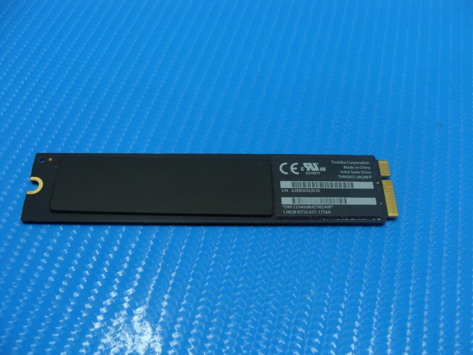 MacBook Air A1466 Toshiba 128GB SSD Solid State Drive 655-1756A THNSNS128GMFP