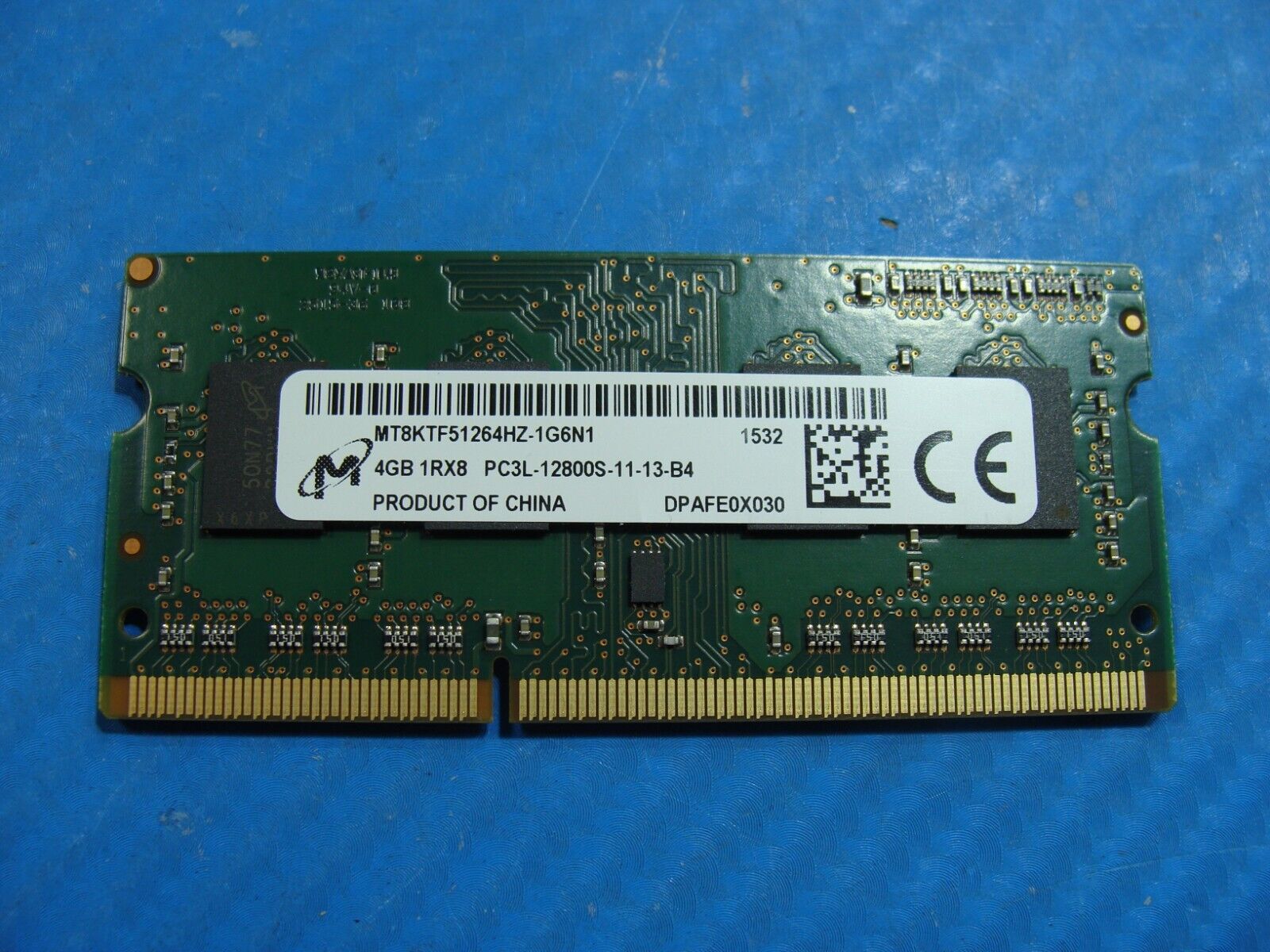 HP 15-f271wm Micron 4GB 1Rx8 PC3L-12800S Memory RAM SO-DIMM MT8KTF51264HZ-1G6N1