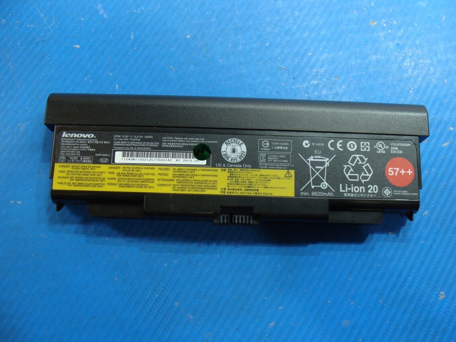 Lenovo ThinkPad T440p 14 Genuine Battery 10.8V 100Wh 9210mAh 45N1150 45N1779