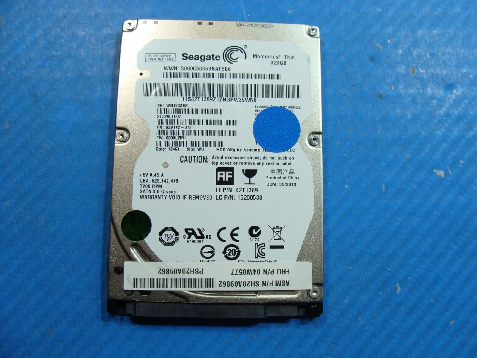 Lenovo X131E 320GB SATA 2.5 HDD Hard Drive ST320LT007 9ZV142-072 04W0577