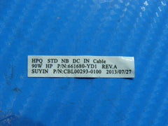 HP 2000-2d19wm 15.6" Genuine Laptop DC in Power Jack w/ Cable 661680-YD1