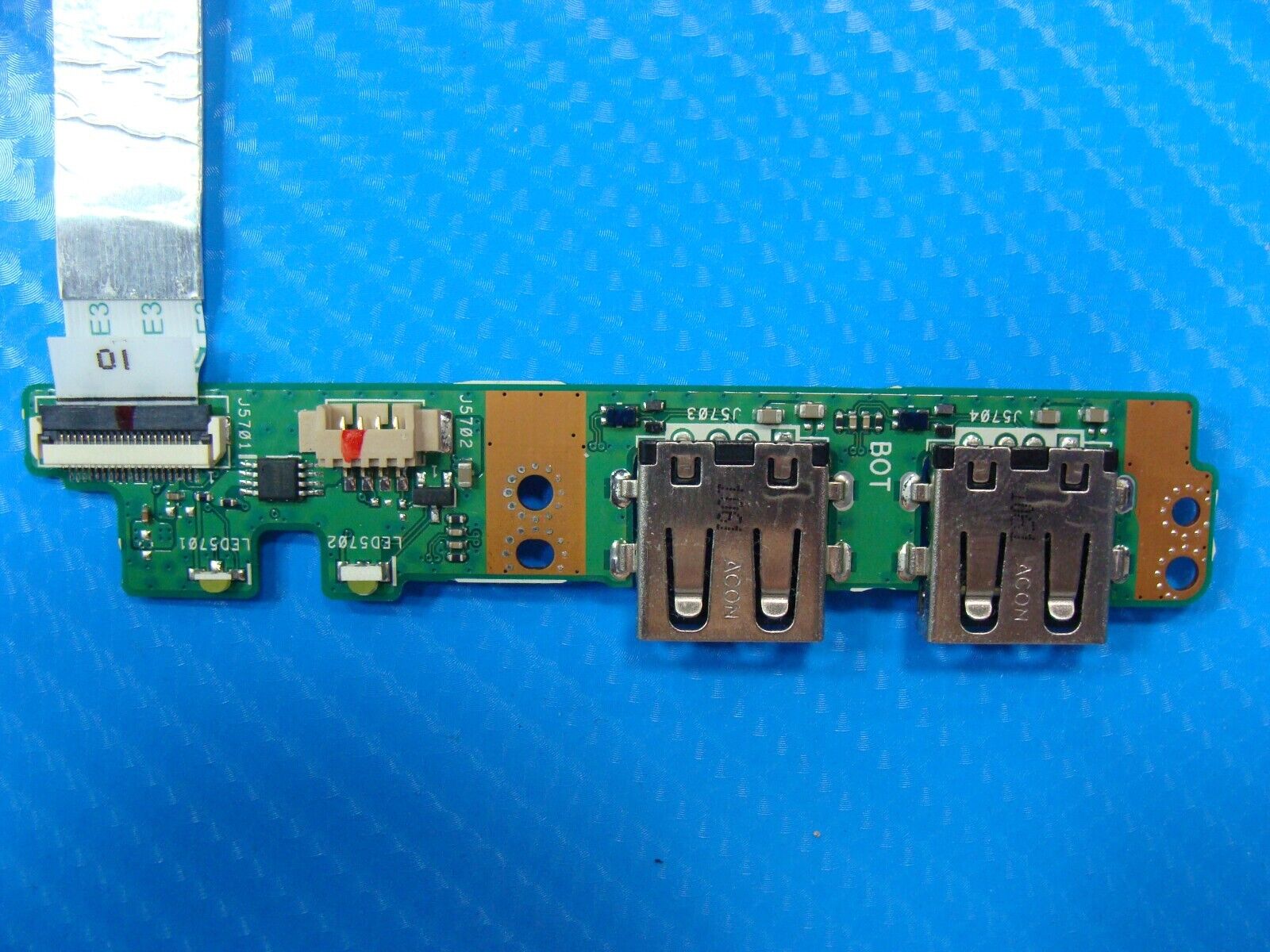 Asus VivoBook 15.6” F512D OEM Laptop Dual USB Board w/Cable 60NB0LY0-IO1010