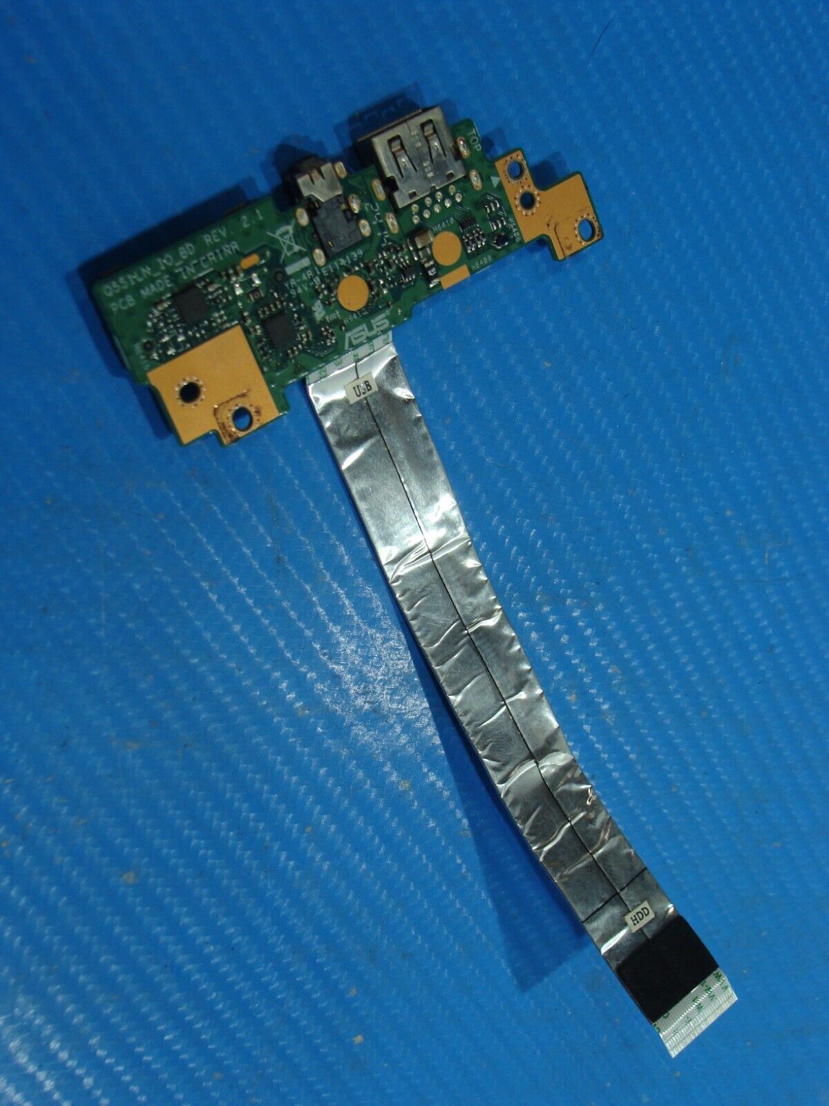 Asus 15.6” Q551LN-BBI706 Audio USB SD Card Reader Board w/Cable 60NB0690-I01040