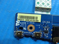 Toshiba Satellite 11.6" L15W-B1320 OEM USB Audio Port Board w/Cable N01KB10B01