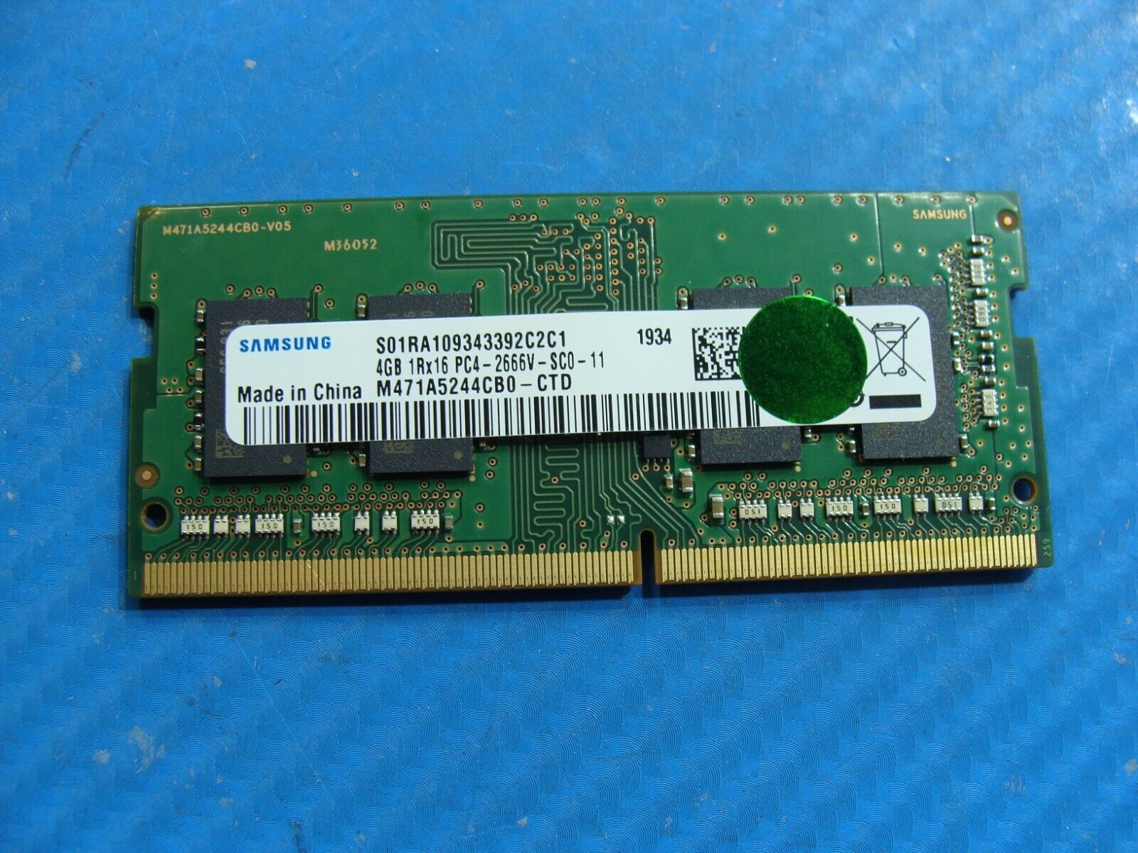 HP 14-dk0053od So-Dimm Samsung 4GB Memory RAM PC4-2666V M471A5244CB0-CTD