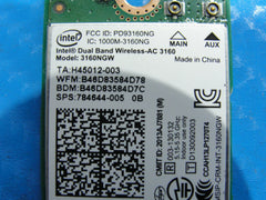 MSI Apache Pro GE62 2QD 15.6" Genuine Wireless WiFi Card 3165NGW HP