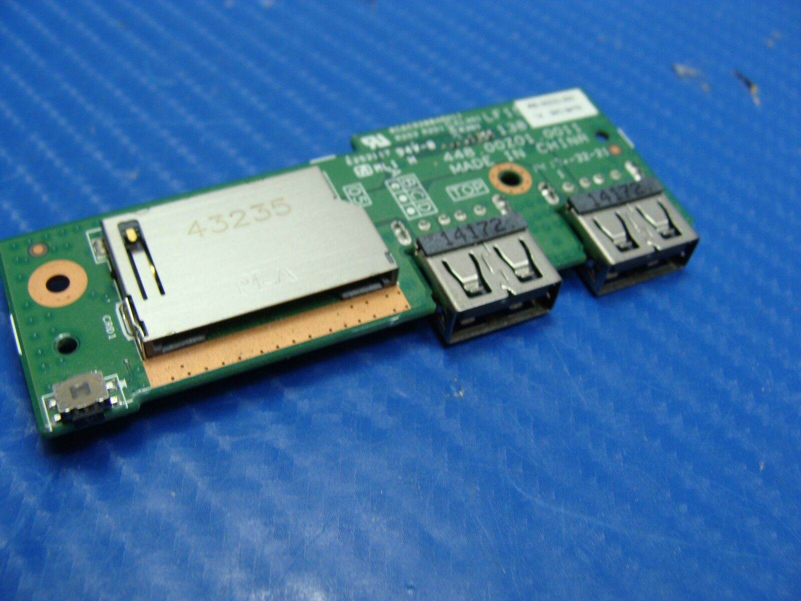 Lenovo Flex 2 15 15.6” Genuine Dual USB Card Reader Board 448.00Z01.0011 ER* - Tested Computer Laptop Parts