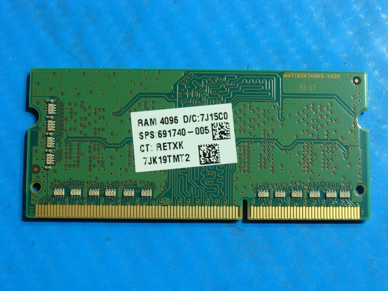 HP 15-af123cl Laptop Samsung 2GB Memory PC3L-12800S-11-13-C3 M471B5674EB0-YK0 - Tested Computer Laptop Parts