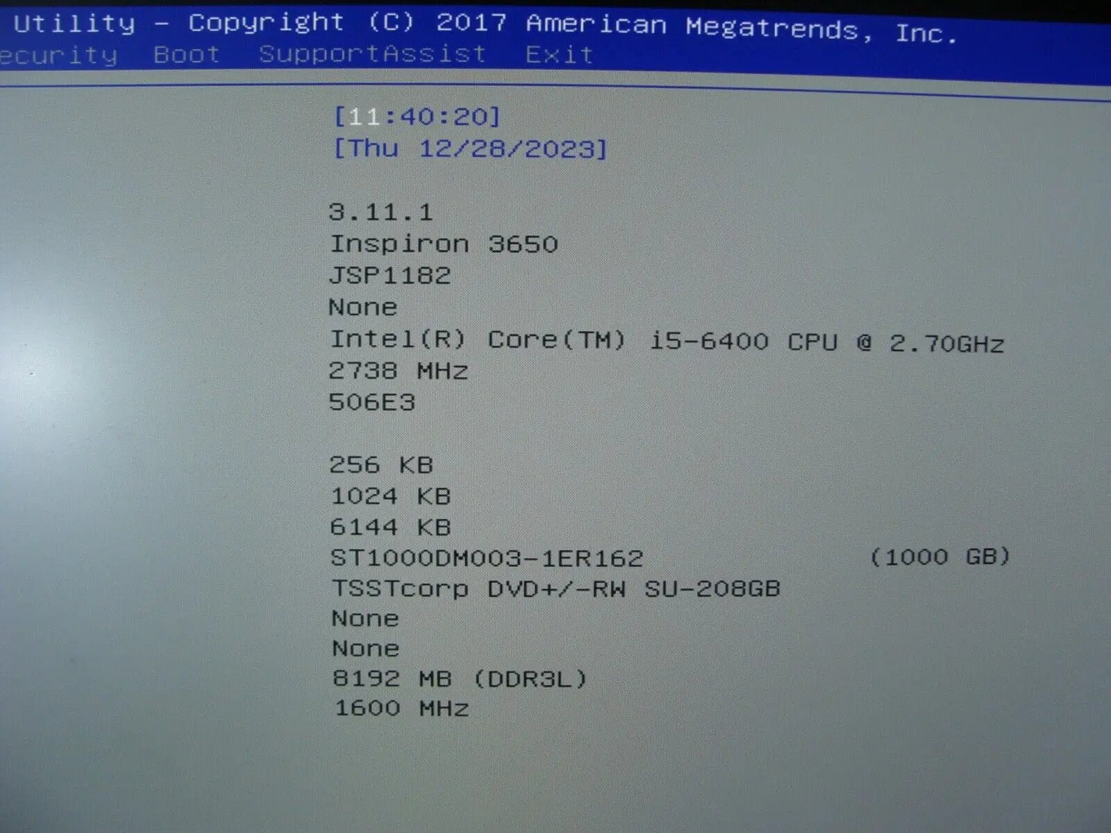 WIFI+BT Dell Inspiron 3650 MT Intel i5-6400 2.70Ghz 8GB RAM 1TB HDD Nvidia GT730