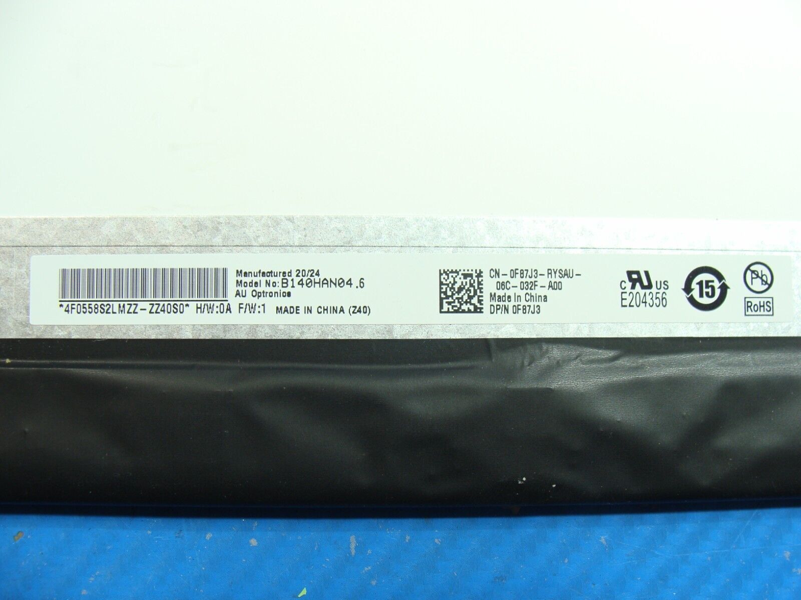 Dell Latitude 5410 14 AU Optronics Matte FHD LCD Screen B140HAN04.6 F87J3