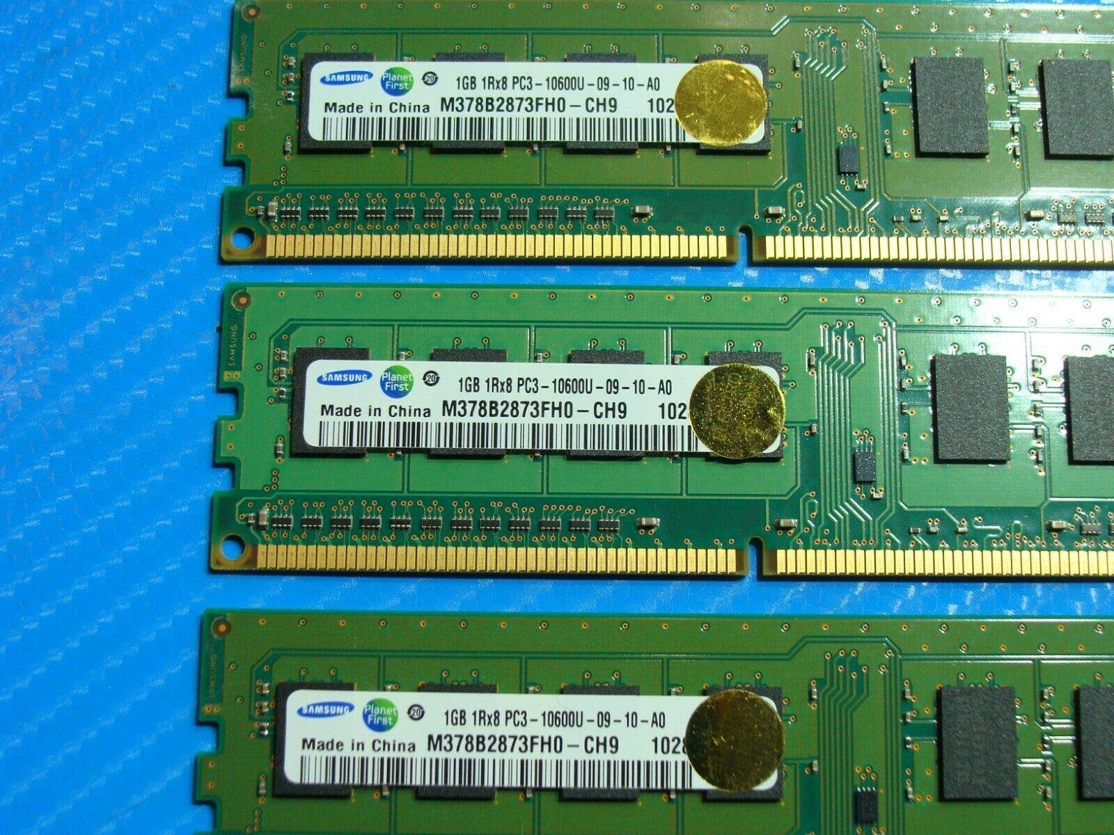 Alienware Aurora Samsung 1GB x3 Memory RAM Desktop PC3-10600U M378B2873FH0-CH9 - Tested Computer Laptop Parts