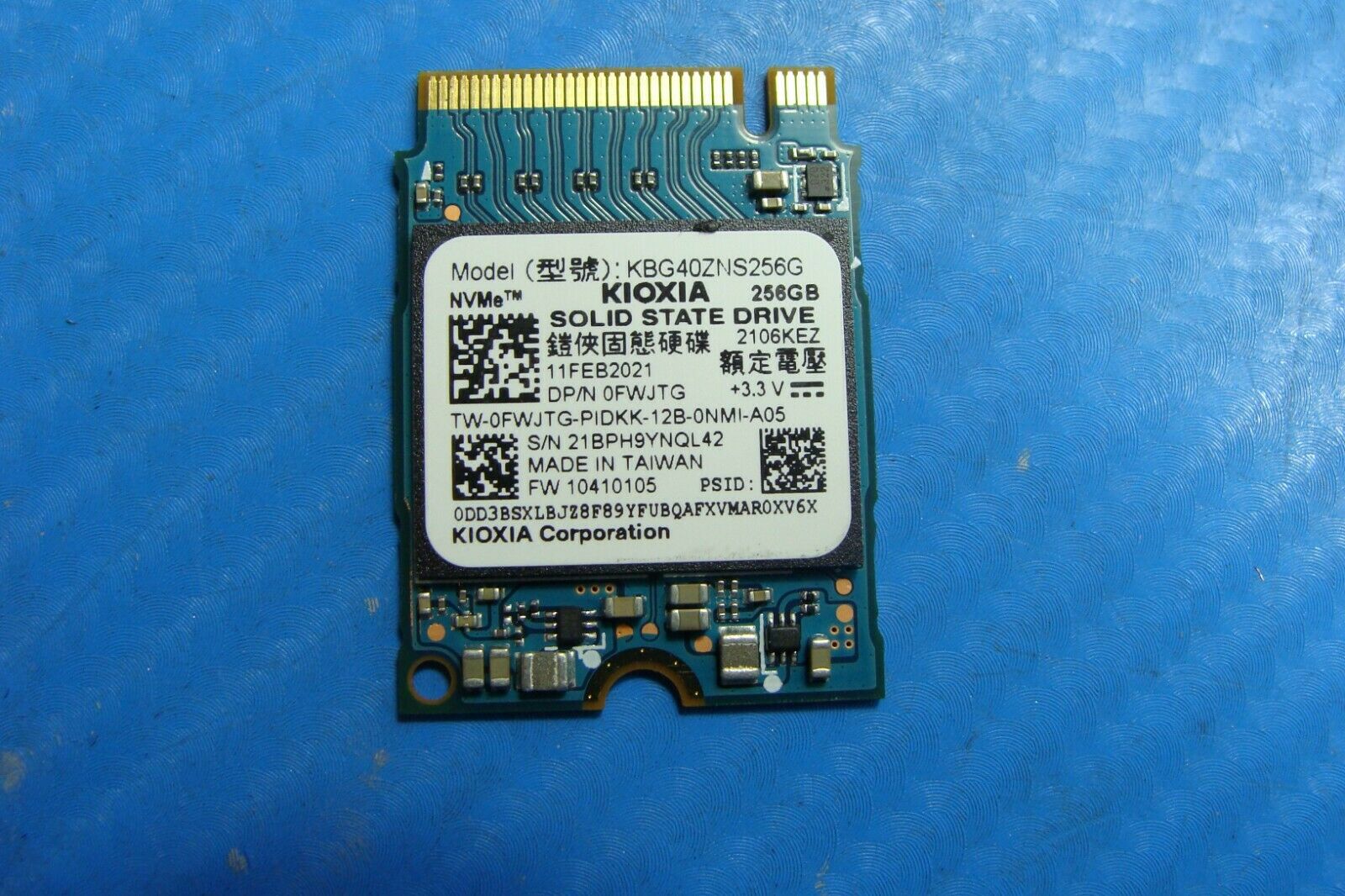 Dell 13 9310 Kioxia 256GB M.2 NVMe SSD Solid State Drive kbg40zns256g fwjtg - Laptop Parts - Buy Authentic Computer Parts - Top Seller Ebay
