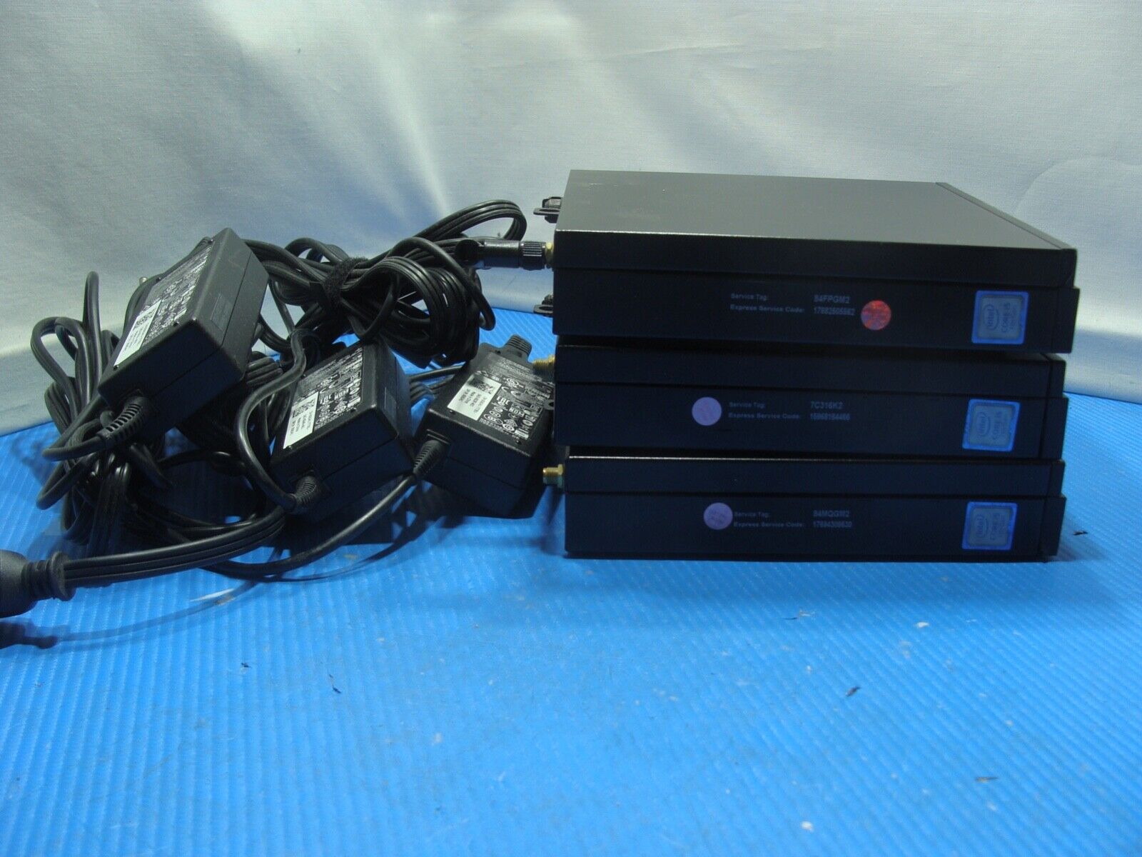 Lot of 3 Power Dell Optiplex 3050 MFF i5-7500T 2.7GHz 8GB 256GB Win10P Wifi + BT