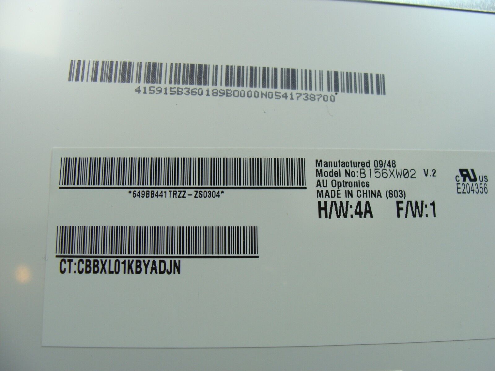 Acer Aspire 15.6 5740-5255 OEM Glossy AU Optronics LCD Screen B156XW02 V.2