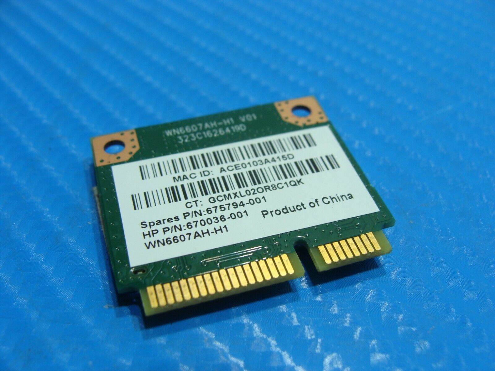 HP TS 15-g067cl 15.6'' Genuine Laptop Wireless WiFi Card 675794-001 670036-001 - Tested Computer Laptop Parts