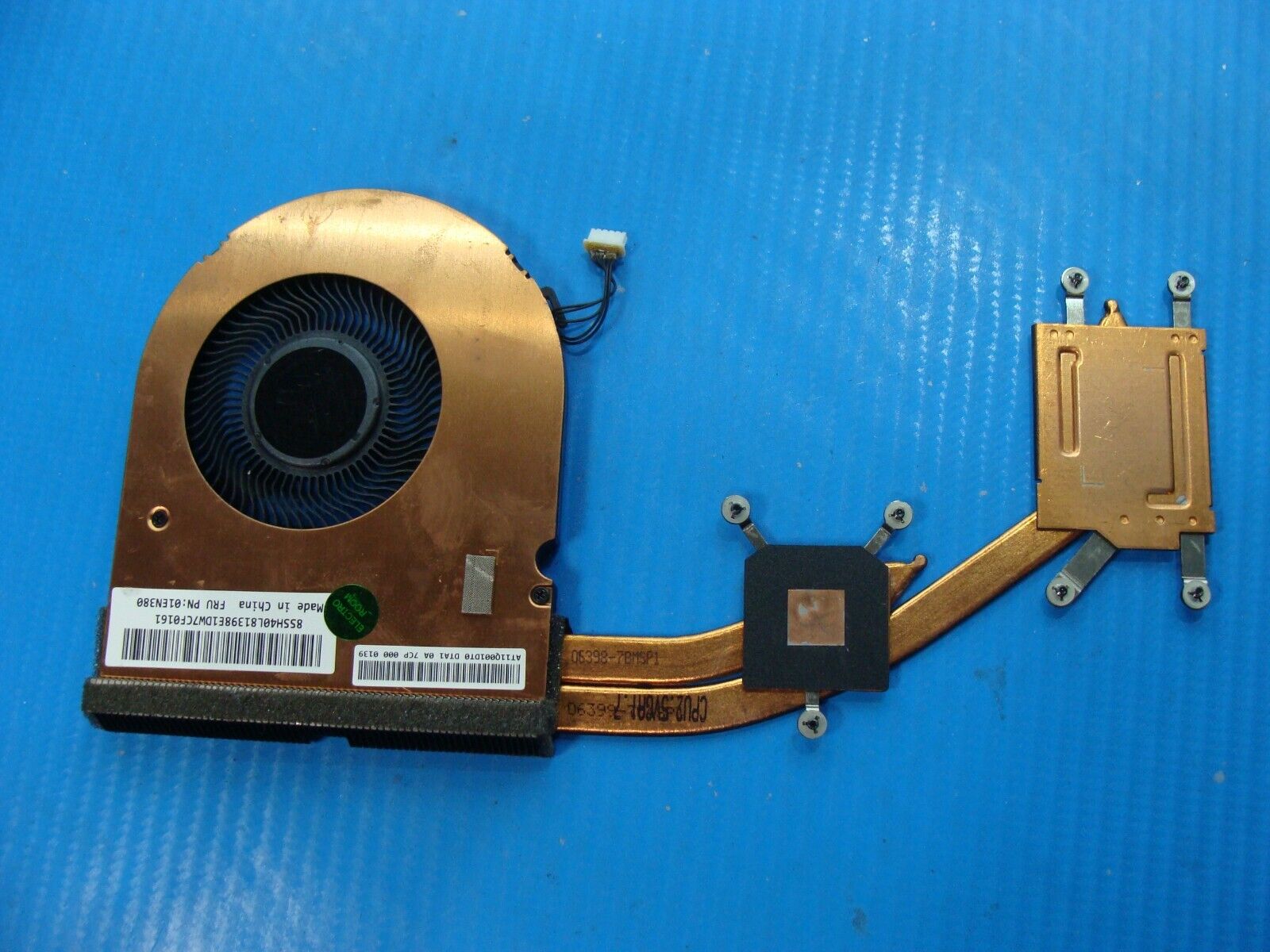 Lenovo ThinkPad E475 14 CPU Cooling Fan w/Heatsink 01EN380 AT11Q001DT0