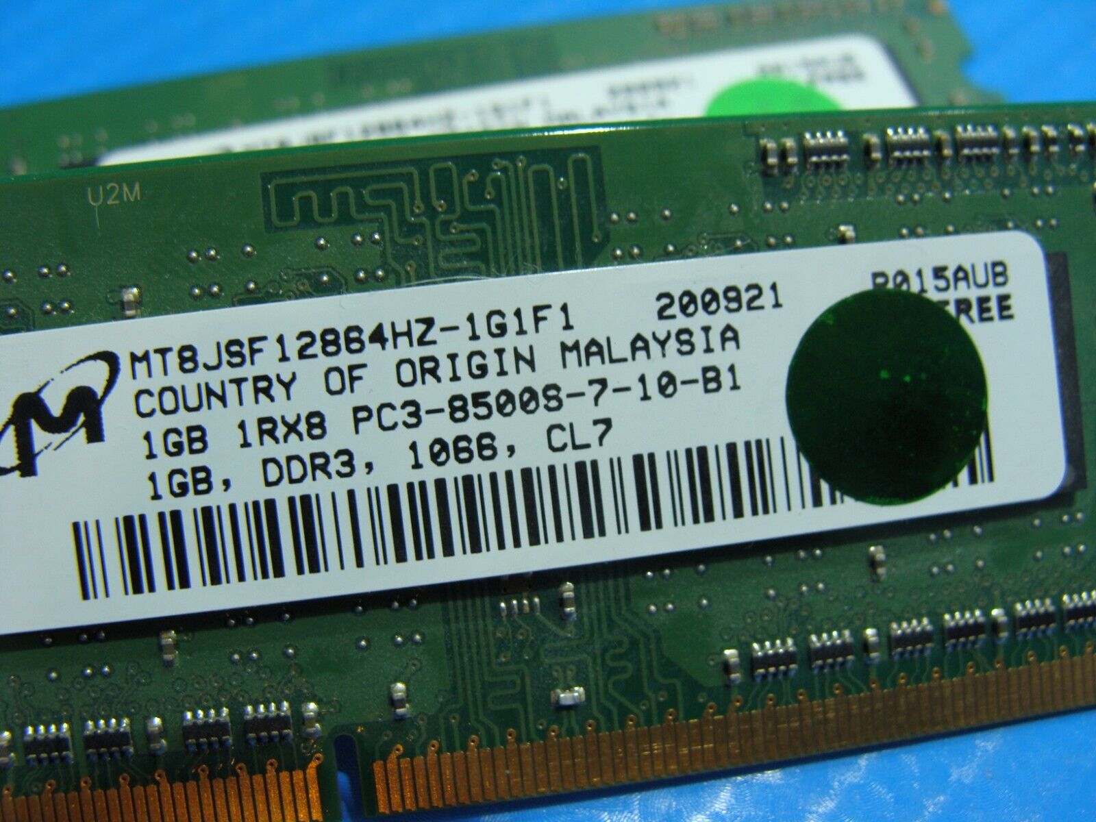 MacBook Pro A1278 Micron 2GB (2x1GB) PC3-8500S Memory RAM SO-DIMM 661-5225