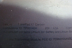 Lenovo ThinkPad X1 Carbon 1st Gen 14" OEM Bottom Case w/Speakers 60.4RQ17.002 Lenovo
