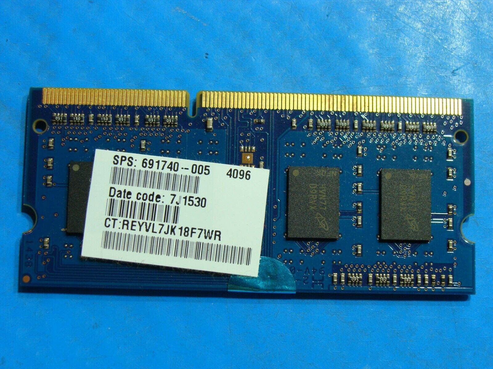 HP 15-r263dx Kingston 4GB PC3L-12800S Memory RAM SODIMM HP687515-H65-MCN - Tested Computer Laptop Parts