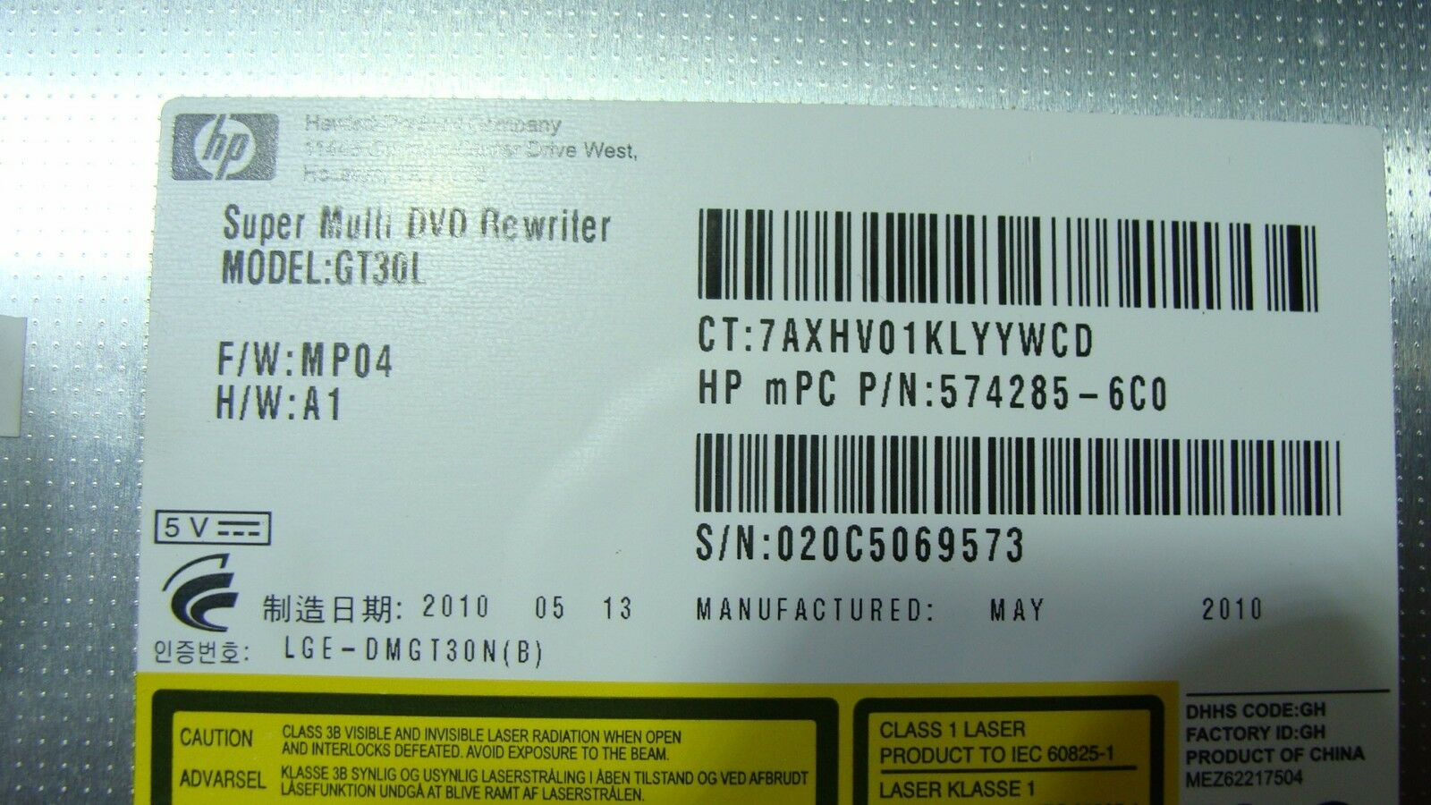 HP G72-250US 17.3