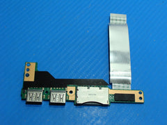 Asus VivoBook 15.6" F510QA-WB91 OEM Dual USB SD Card Reader Board w/Cable X510QR