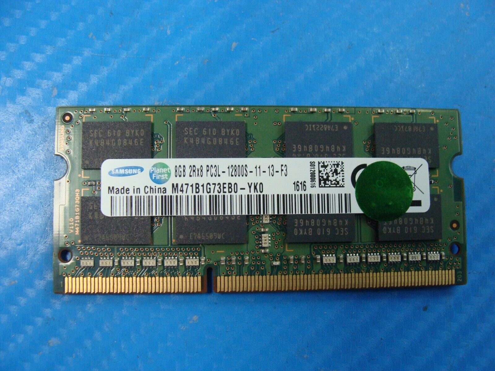 Dell 5759 Samsung 8GB 2Rx8 PC3L-12800S Memory RAM SO-DIMM M471B1G73EB0-YK0