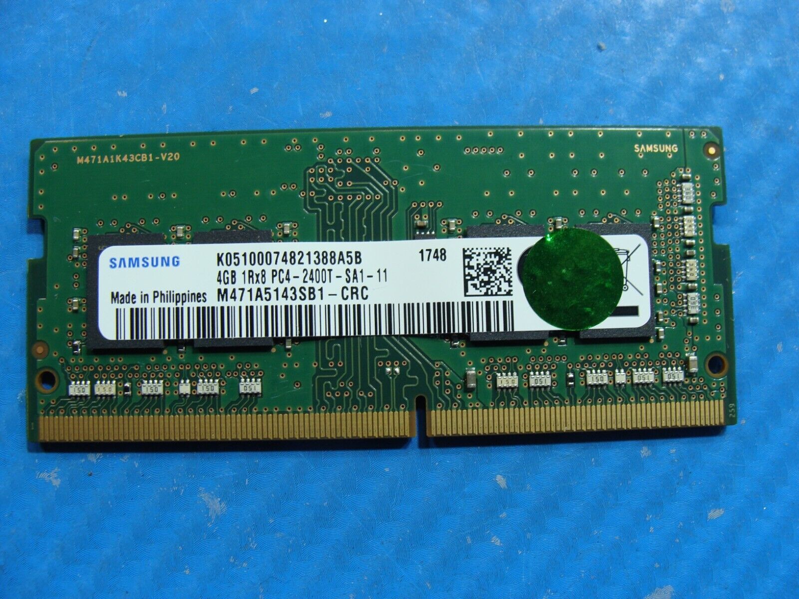 Lenovo T470 Samsung 4GB 1Rx8 Memory RAM PC4-2400T M471A5143SB1-CRC