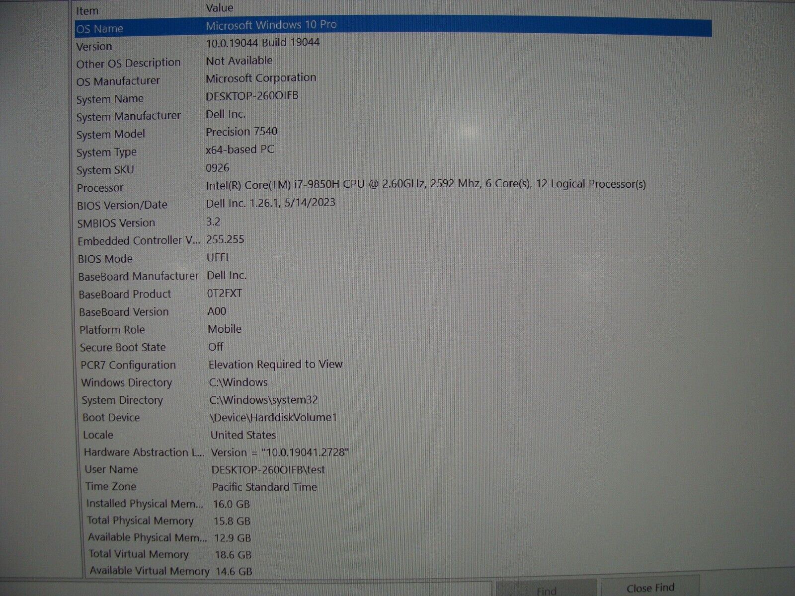 Dell Precision 7540 Workstation 15.6FHD i7-9850H 16GB 512GB NVIDIA Quadro T1000