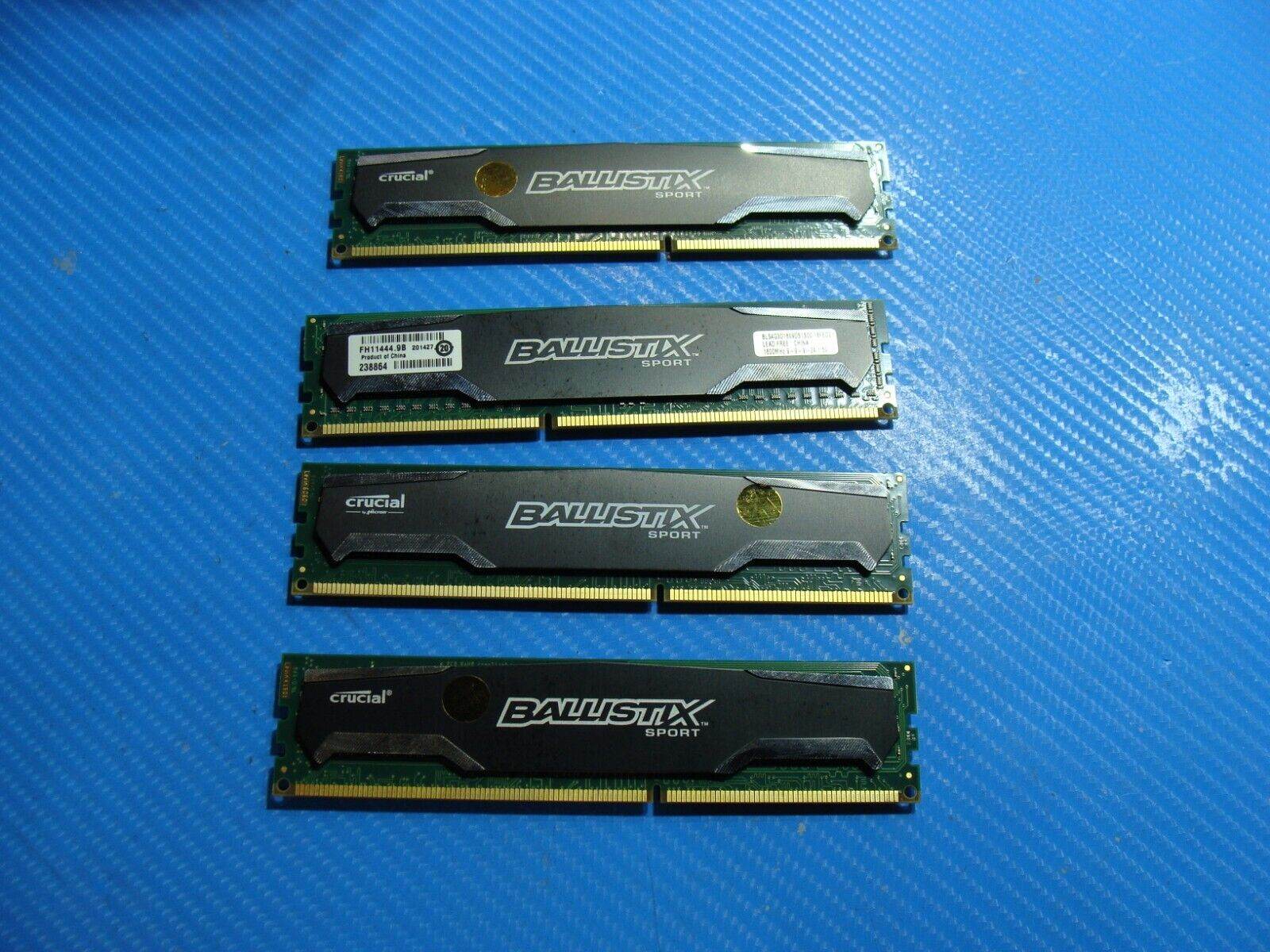 HP 800 G7 Dimm Crucial Ballistix 16Gb 4x4Gb Memory Ram BLS4G3D1609DS1S00 - Tested Computer Laptop Parts