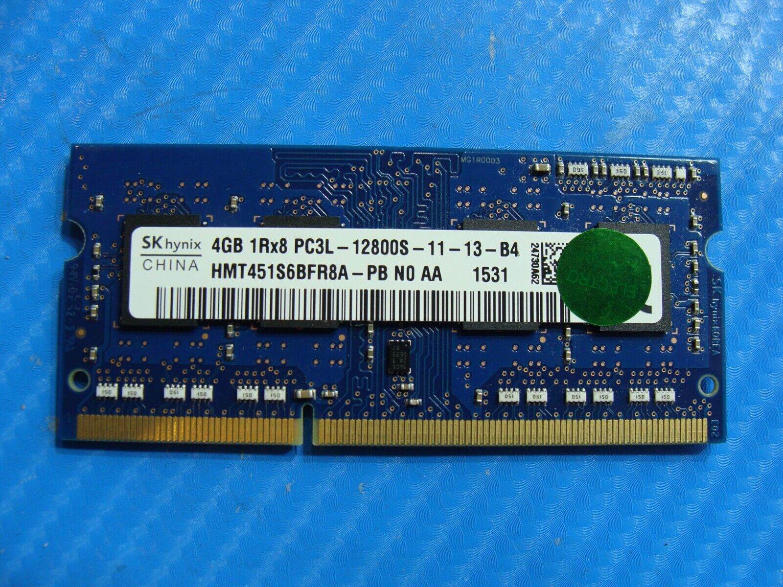 Dell 11 3148 SK Hynix 4GB 1Rx8 PC3L-12800S SO-DIMM Memory RAM HMT451S6BFR8A-PB - Tested Computer Laptop Parts