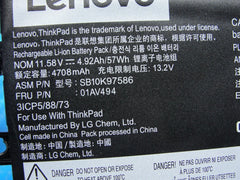 Lenovo ThinkPad X1 Carbon 5th Gen 14" Battery 57Wh 11.58V 4708mAh 01AV494