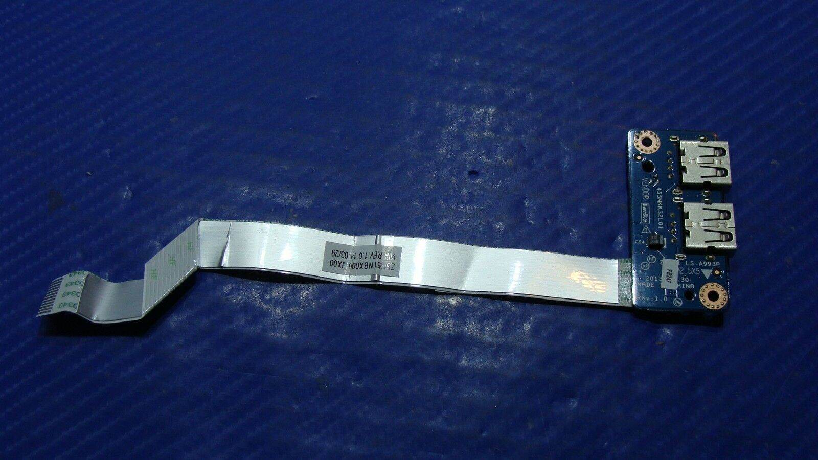 HP 15-g070nr 15.6'' Genuine Laptop Dual USB Port Board w/ Cable LS-A993P - Tested Computer Laptop Parts